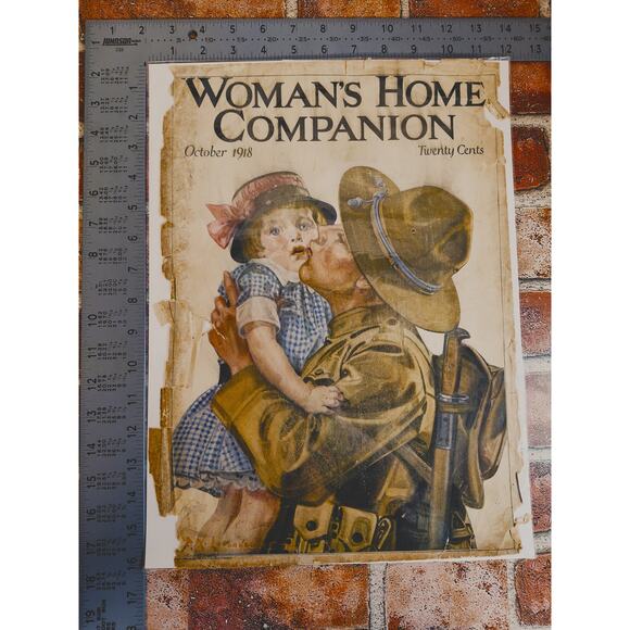 1918 WWI Soldier Original Vtg PRINT AD - Picture 4 of 14